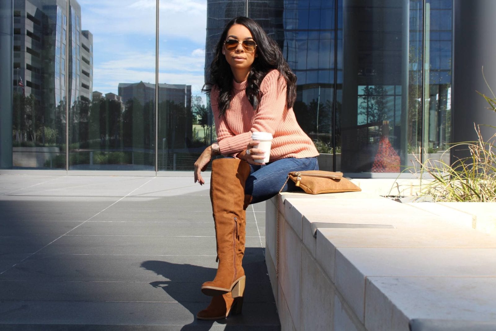 Chunky Knit H&M Sweater, Dolce Vita Over The Knee Boots | The B Werd