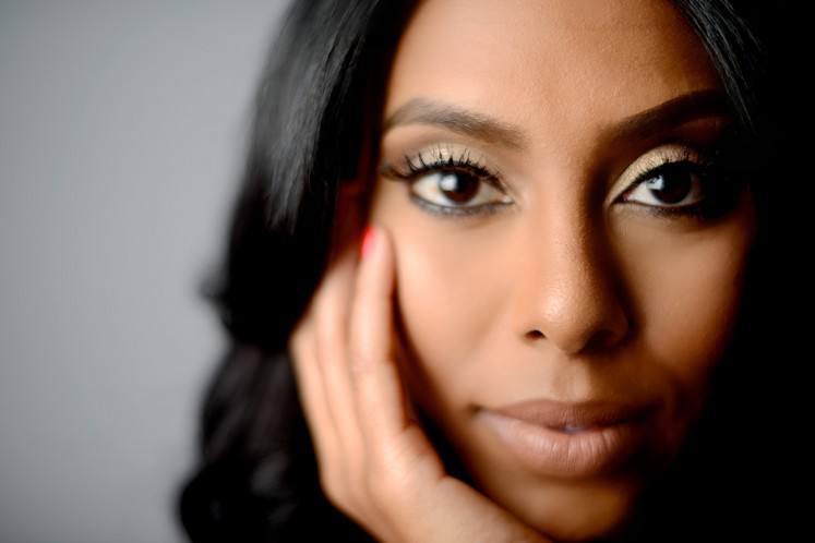 Woman's face, makeup detail