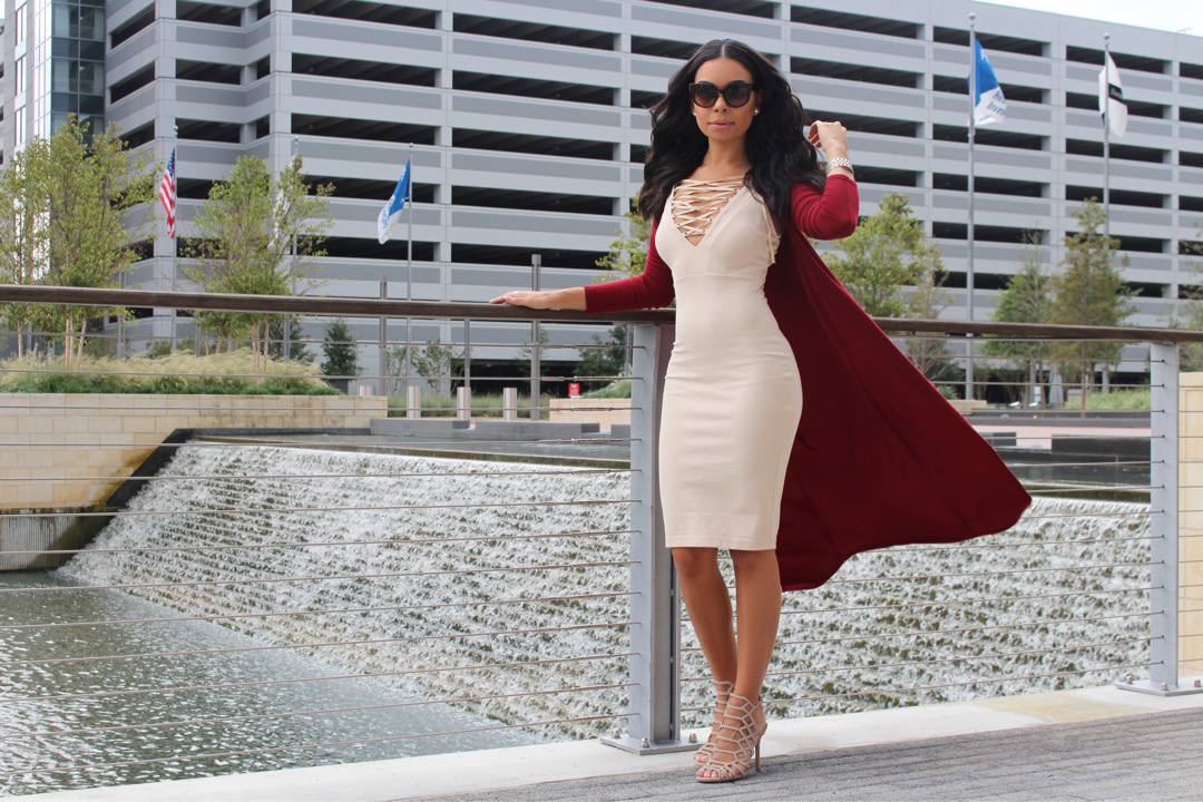 Forever 21 Nude Lace Up Dress | The B Werd Style Guide