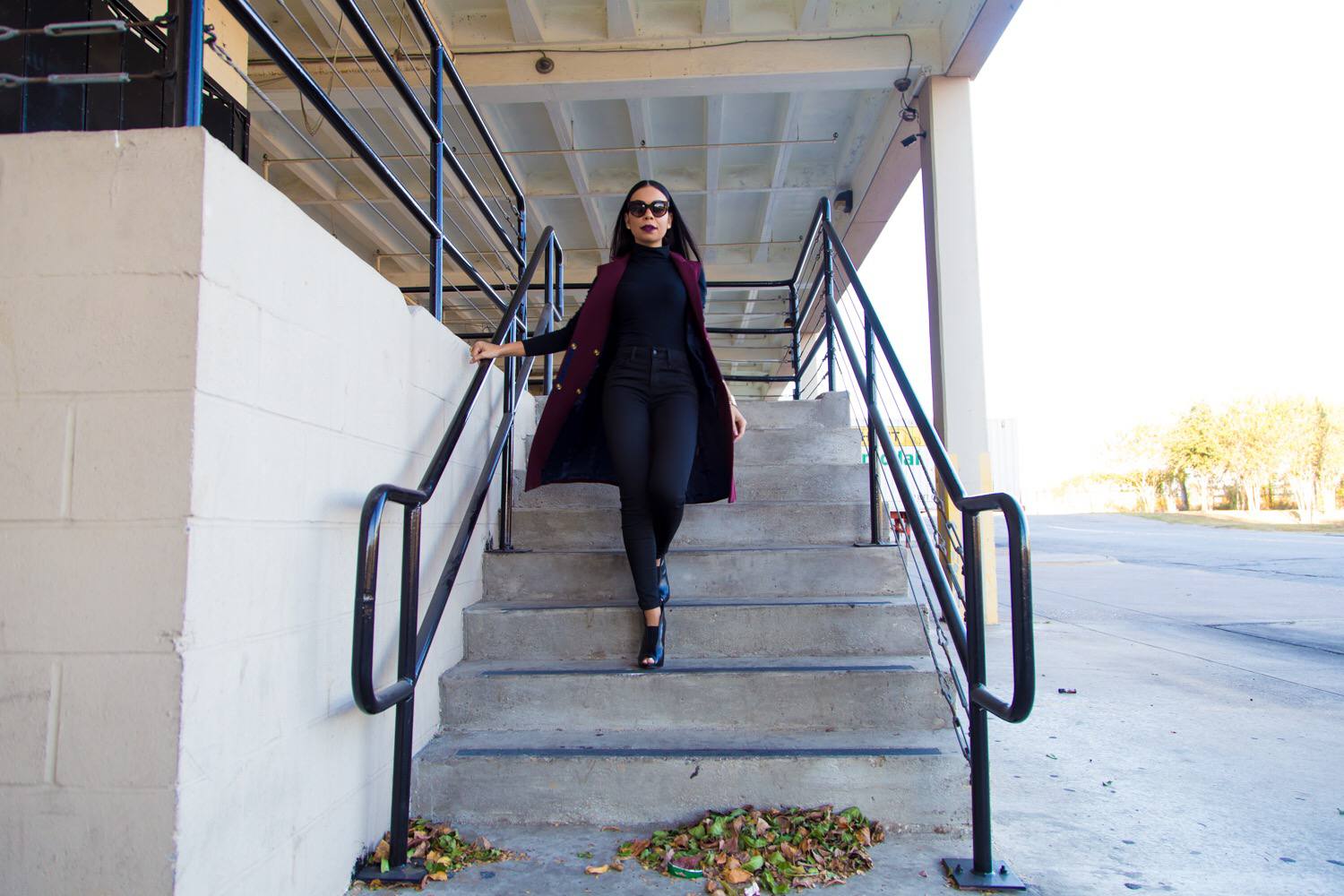 Burgundy Topshop Belted Vest | Style Guide