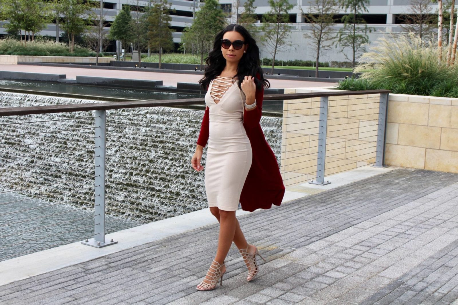 Forever 21 Nude Lace Up Dress | The B Werd Style Guide