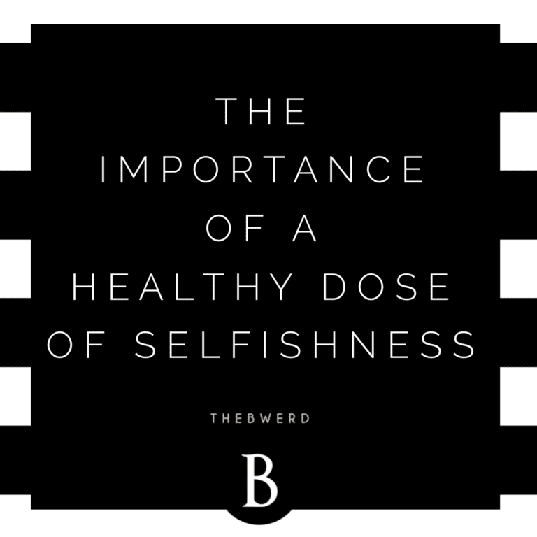 Healthy dose of selfishness explained
