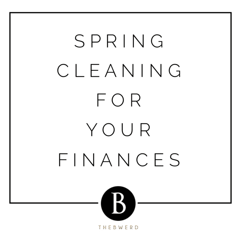 Spring cleaning finances