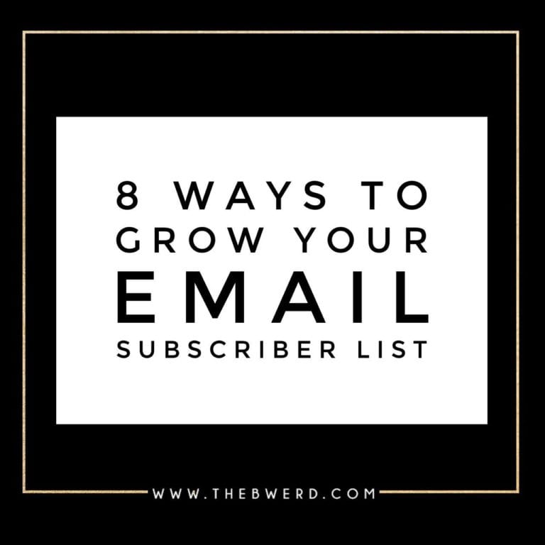 Grow your email subscriber list