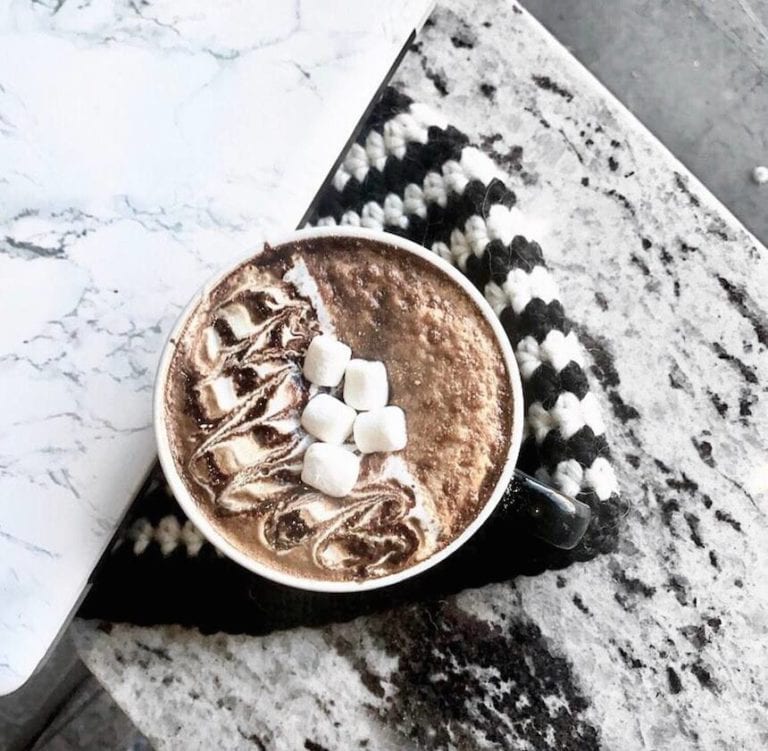 Hot chocolate with marshmallows