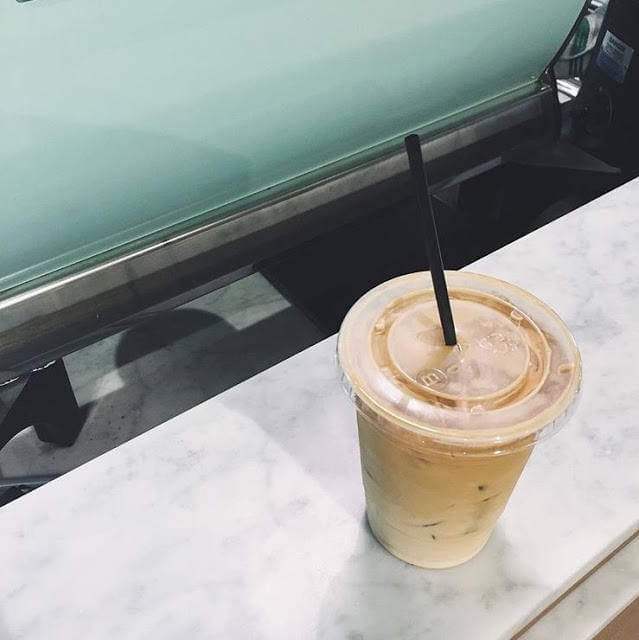 iced coffee with straw