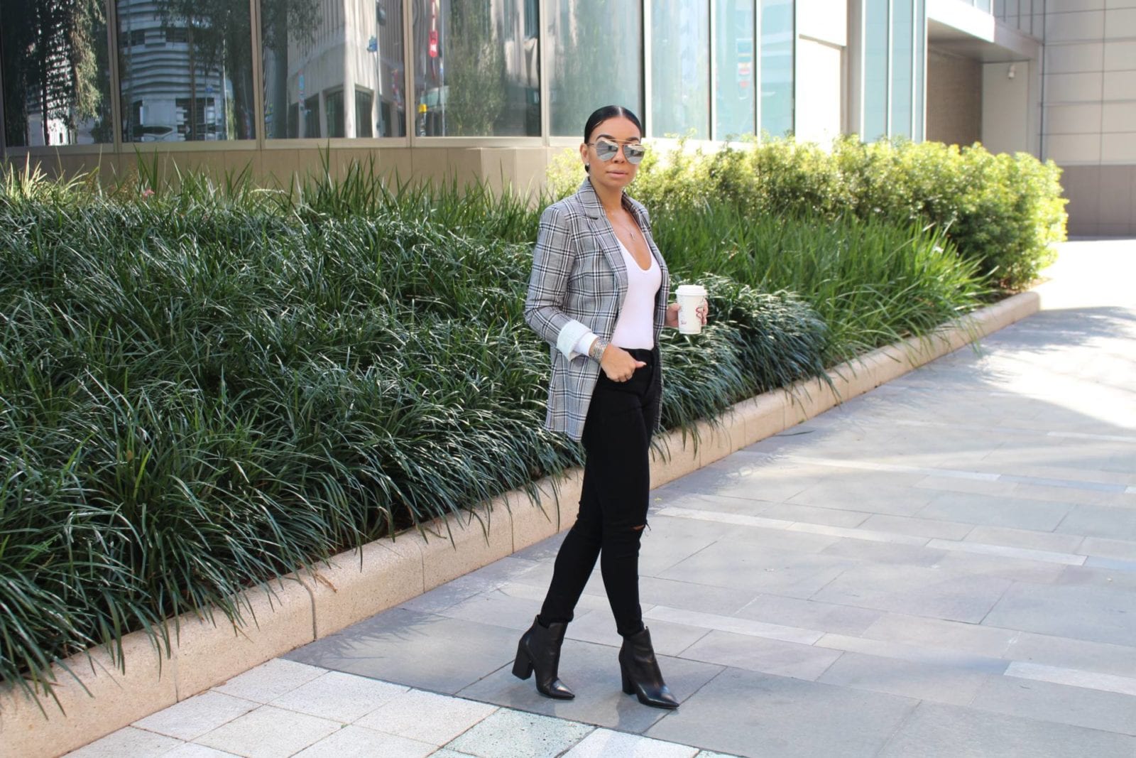 Gray Plaid Blazer | Style Guide