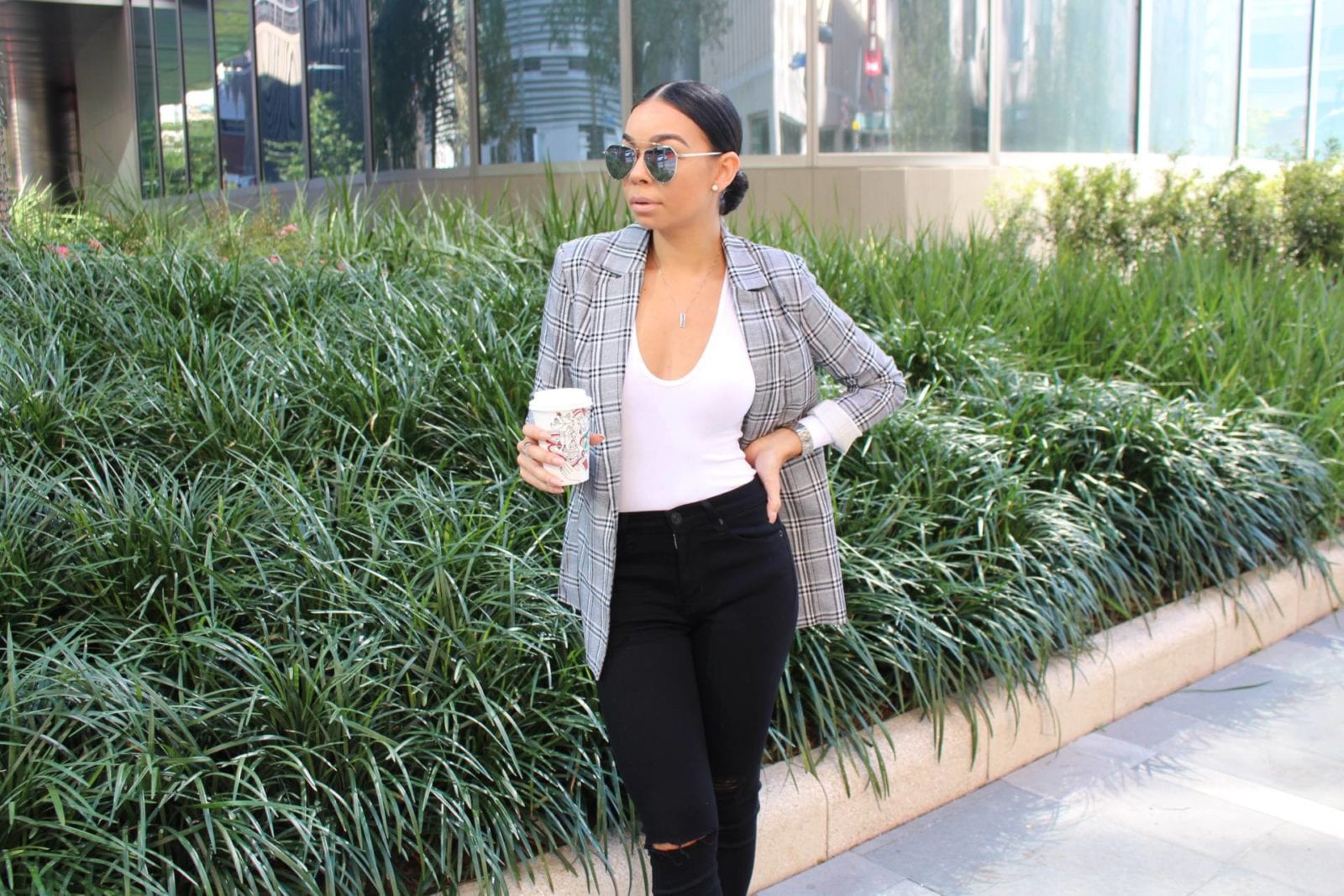 Gray Plaid Blazer | Style Guide