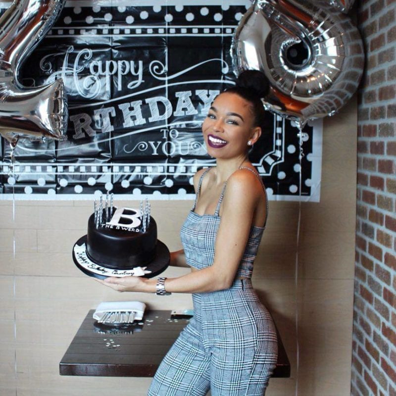 Birthday celebration with cake