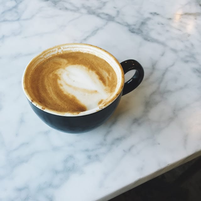 Coffee with latte art