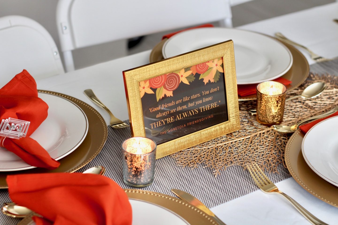 The Agbetola Friendsgiving Details and Decor