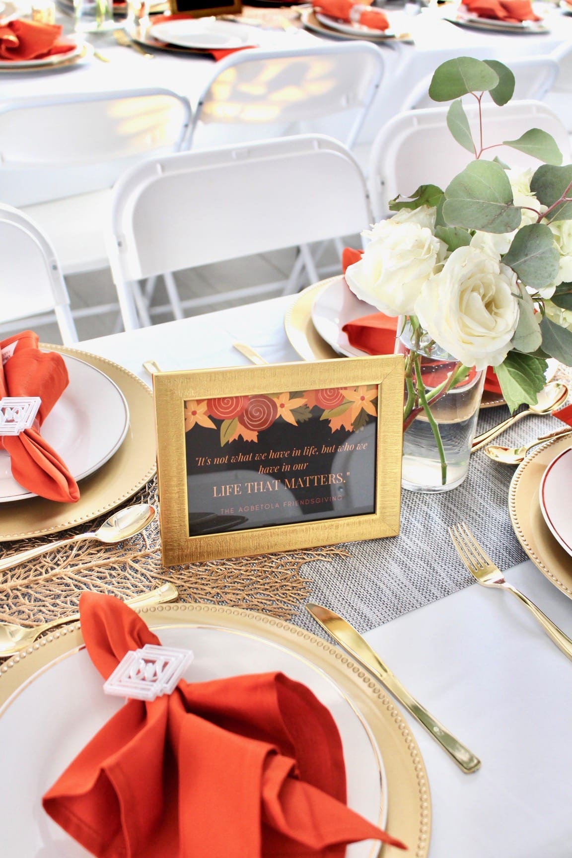 The Agbetola Friendsgiving Details and Decor